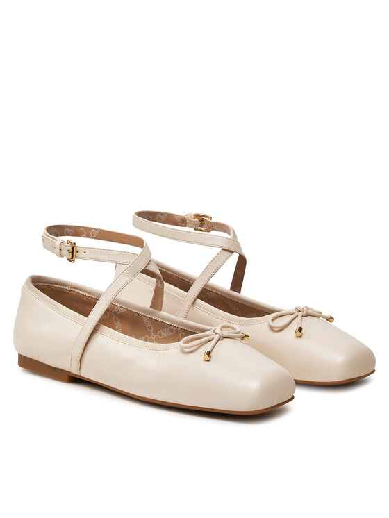 Michael Kors Michael Kors Ballerine Collette Leather Ballet Flat 40T4CTFP1L Beige