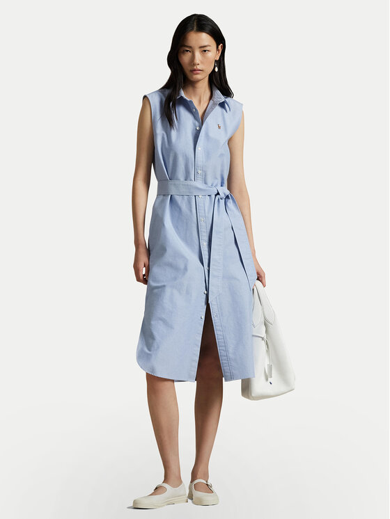 Polo Ralph Lauren Polo Ralph Lauren Hemdkleid 211965853002 Himmelblau Regular Fit
