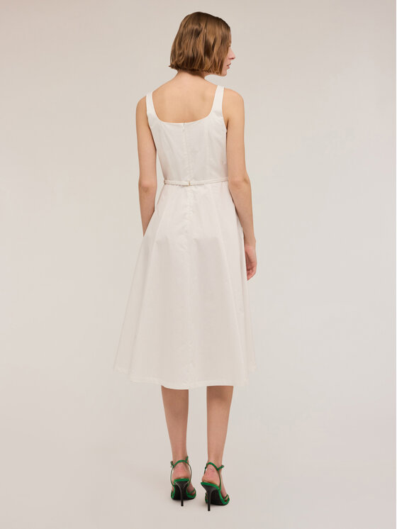 Motivi Motivi Vestito da giorno 7550Q103309N011 Bianco Flared Fit