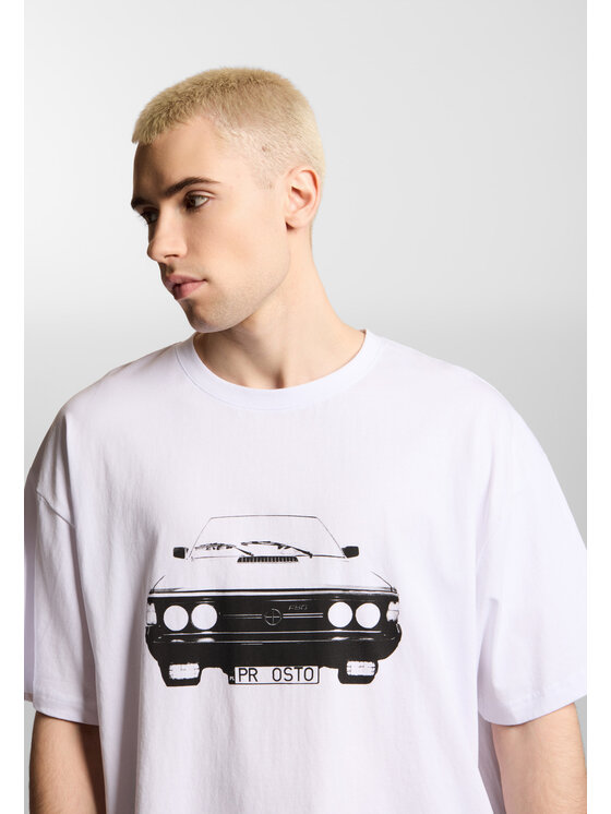 PROSTO. PROSTO. T-Shirt Polonez Biały Oversize