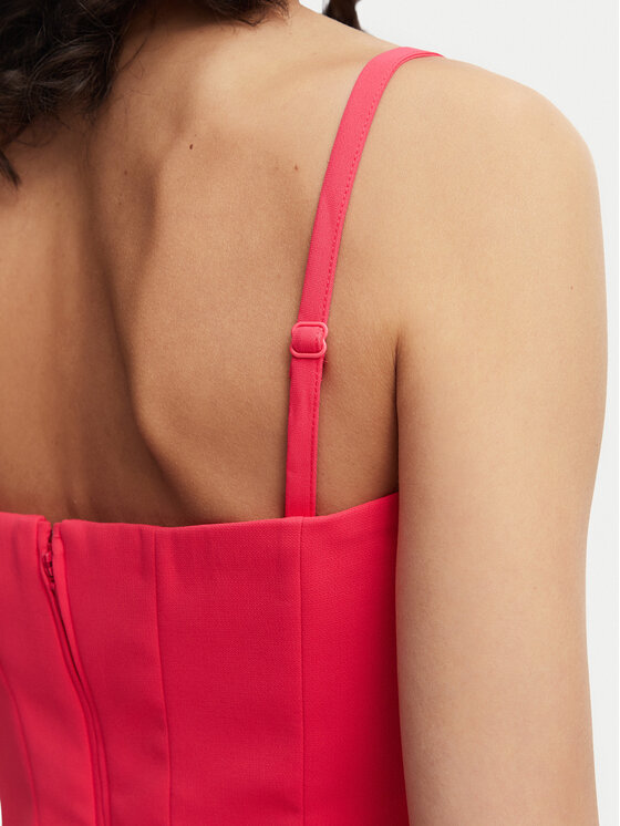 French Connection French Connection Vakarinė suknelė Tiana 719H9 Tamsiai rožinė Slim Fit