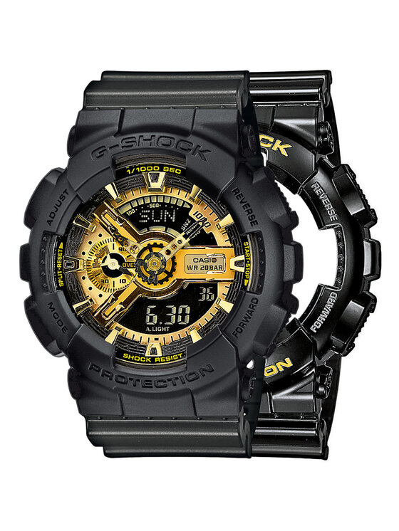 Casio Casio Zegarek SET GA-110GB-1AER + BEZEL 10358741 + PASEK 1046776 Czarny