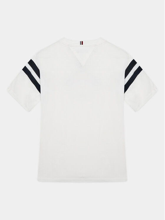 Tommy Hilfiger Tommy Hilfiger T-Shirt Varsity KB0KB08678 D Biały Regular Fit