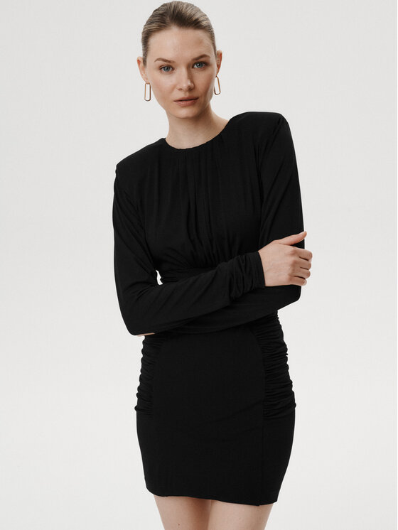 MARI PRETI MARI PRETI Koktejlové šaty Voleta Černá Slim Fit