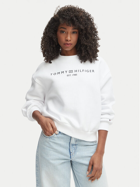 Tommy Hilfiger Tommy Hilfiger Μπλούζα WW0WW47831 Λευκό Regular Fit