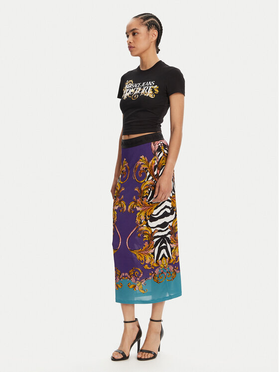 Versace Jeans Couture Versace Jeans Couture Suknja olovka 78HAE8P6 Ljubičasta Slim Fit