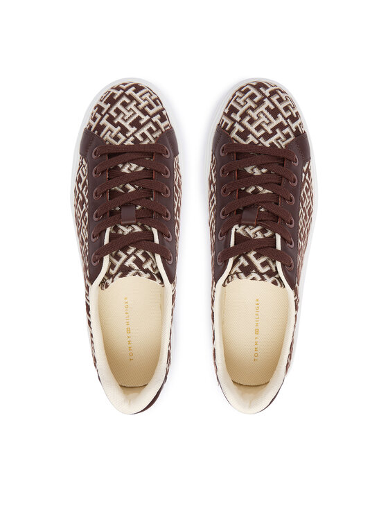 Tommy Hilfiger Tommy Hilfiger Sneakers Chic Platform Monogram FW0FW09398 Marrone