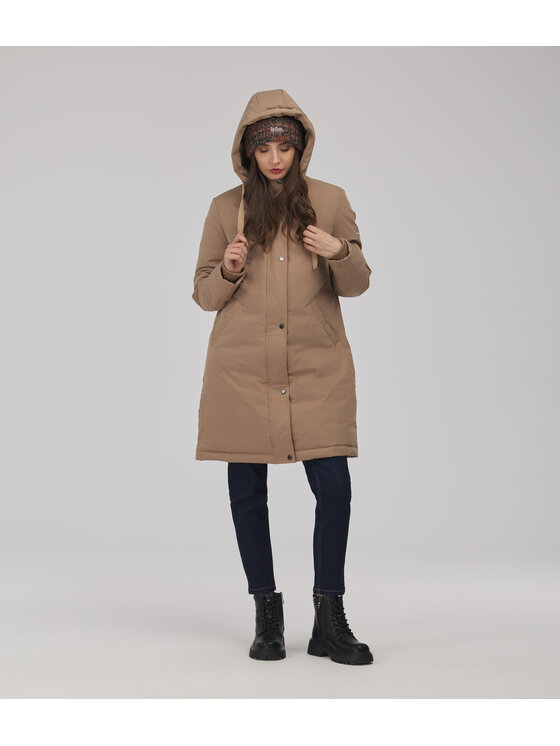 Lee Cooper Lee Cooper Kurtka zimowa MADELINE Brązowy Regular Fit