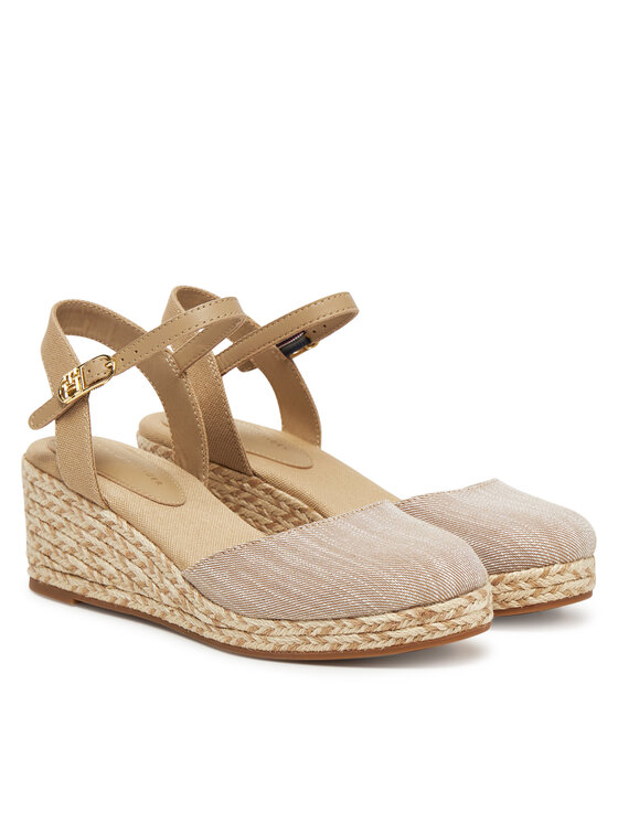 Tommy Hilfiger Tommy Hilfiger Espadrile Chambray Mid Wedge Espad FW0FW08477 Bej