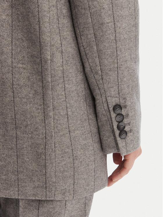 MAX&Co. MAX&Co. Marynarka Iames 2526046084200 Szary Relaxed Fit