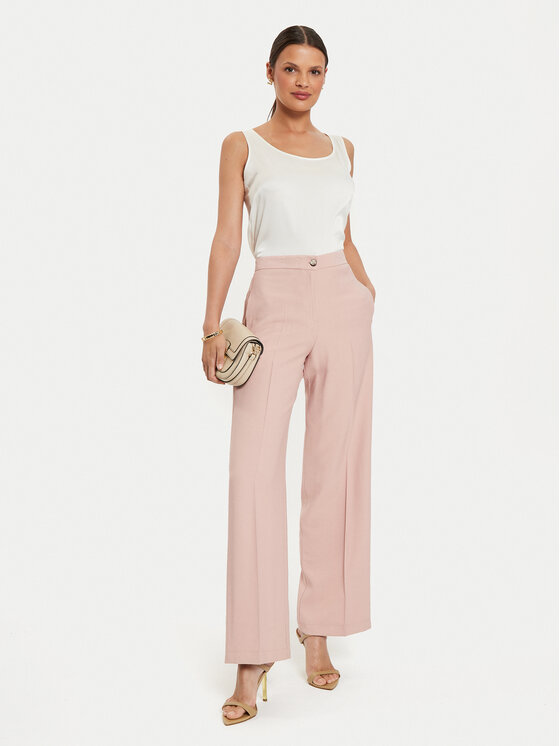 ViCOLO ViCOLO Szövet nadrág TB0049 Rózsaszín Regular Fit