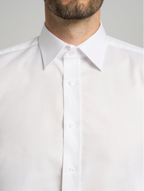 Willsoor Willsoor Koszula 47451sl Biały Slim Fit
