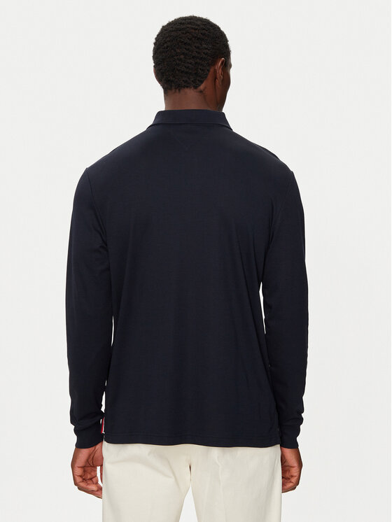 Tommy Hilfiger Tommy Hilfiger Тениска с яка и копчета MW0MW37317 Тъмносин Regular Fit