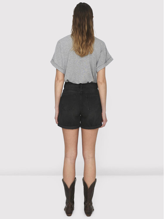 Noisy May Noisy May Дънкови шорти Smiley 27010865 Черен Regular Fit