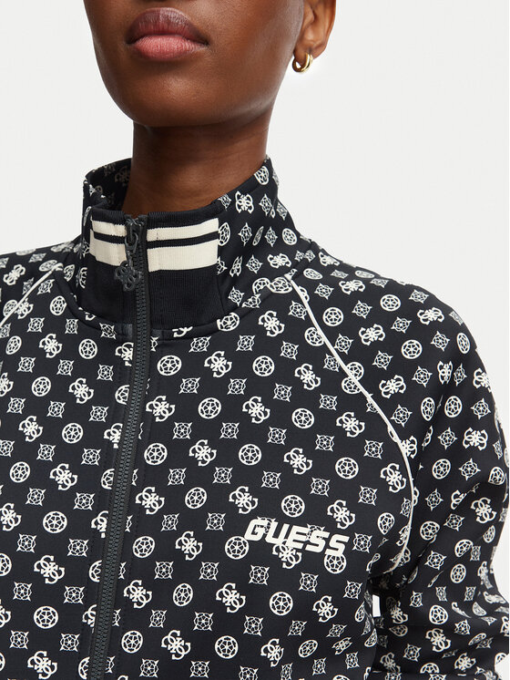 Guess Guess Μπλούζα V5YQ03 KB212 Μαύρο Regular Fit