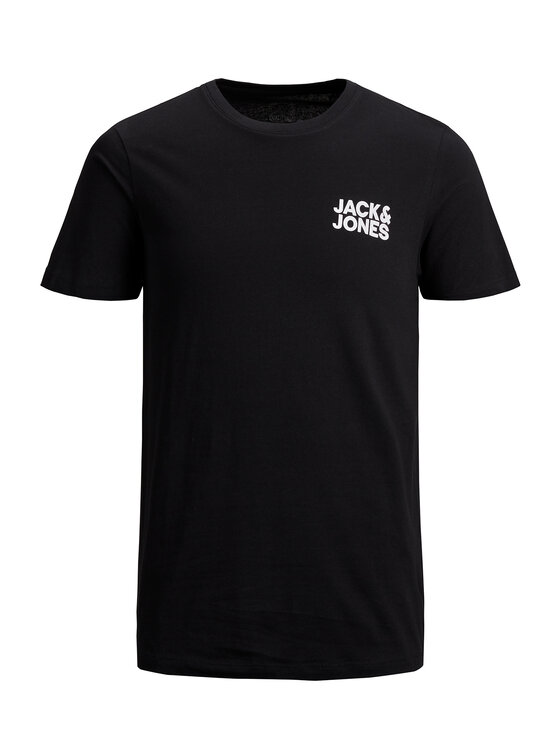 Jack&Jones Jack&Jones 3 db póló Corp Logo 12191762 Fekete Slim Fit