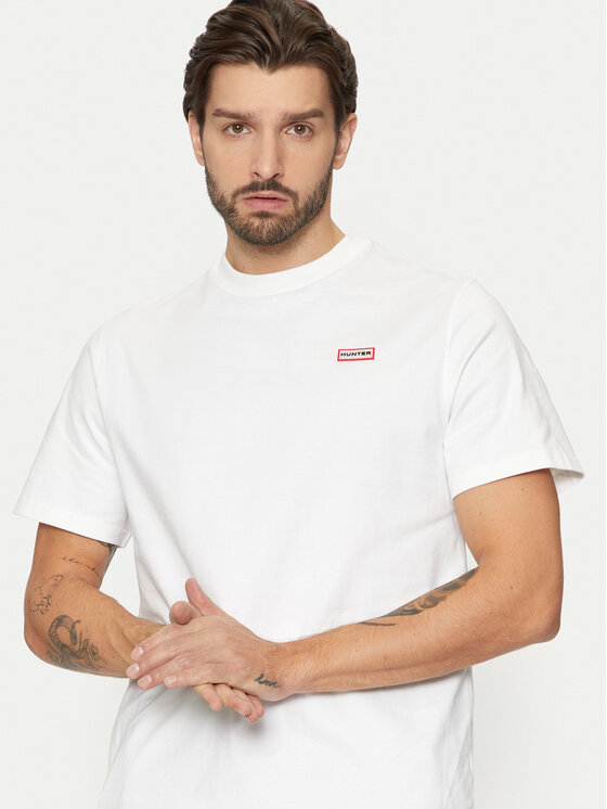 Hunter Hunter T-Shirt HARM0039242 Biały Regular Fit