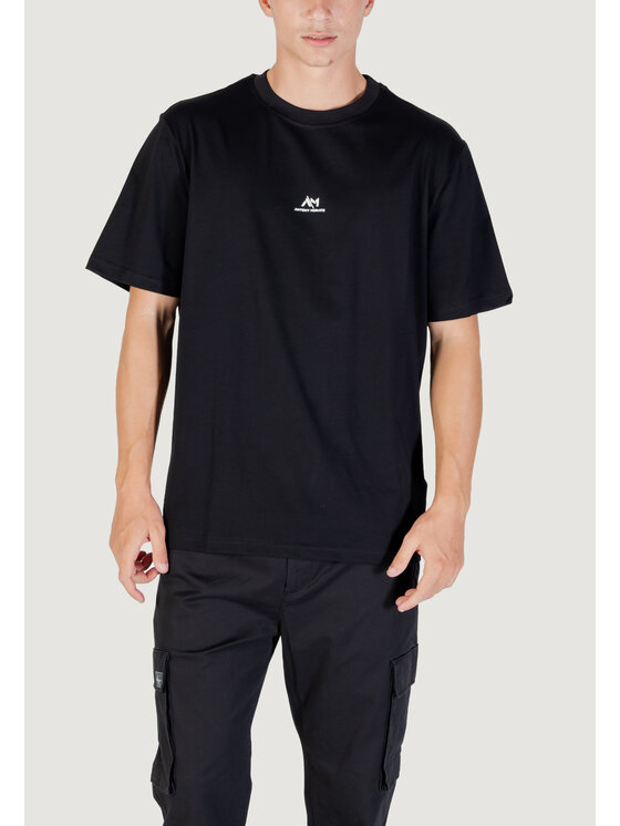 Antony Morato Antony Morato T-shirt RELAXED WITH RUBBER FLOCK LOGO PRINT Nero Relaxed Fit