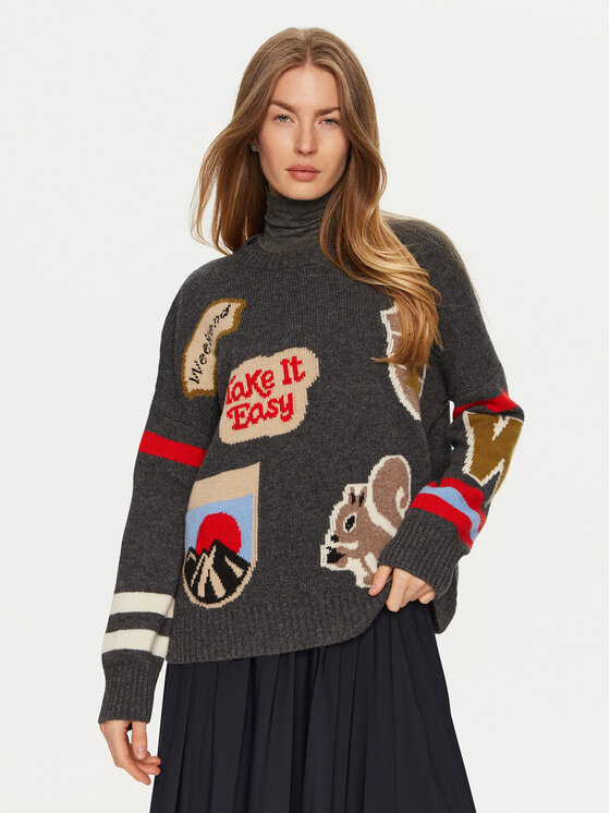 Weekend Max Mara Weekend Max Mara Džemper Talamo 2425366212 Siva Relaxed Fit