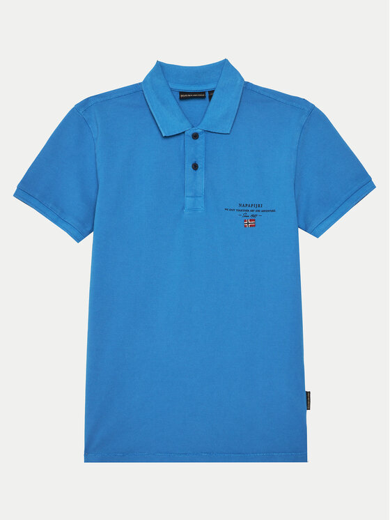 Napapijri Tricou polo Elbas 5 NP0A4G4NB2W1 D Albastru Regular Fit