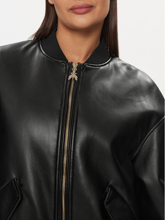 Patrizia Pepe Patrizia Pepe Kurtka z imitacji skóry 8O0123/E005-K103 Czarny Regular Fit