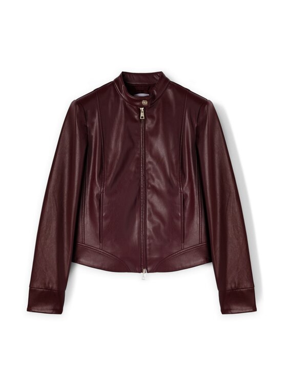 Motivi Motivi Giacca in similpelle R315Q000981N036 Bordeaux Slim Fit