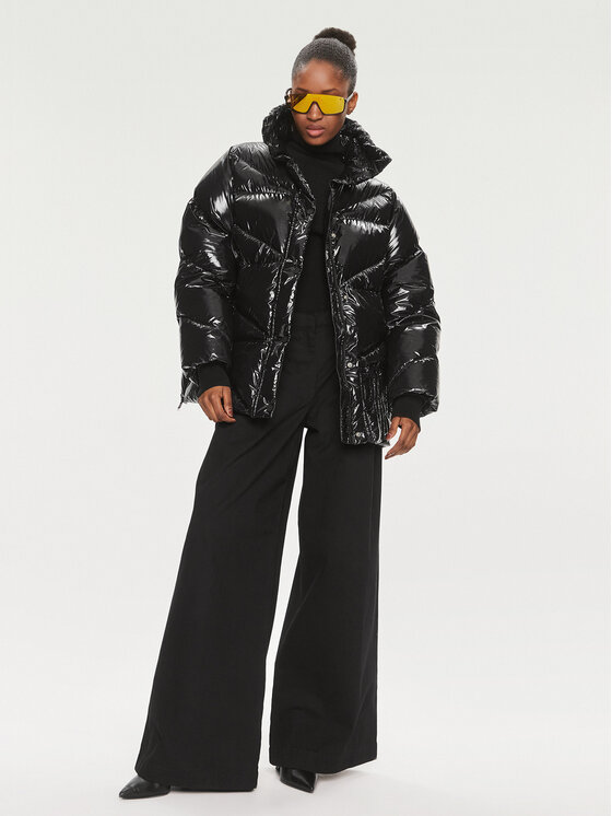 PINKO PINKO Žieminė striukė Cluster 101695 A11L Juoda Regular Fit