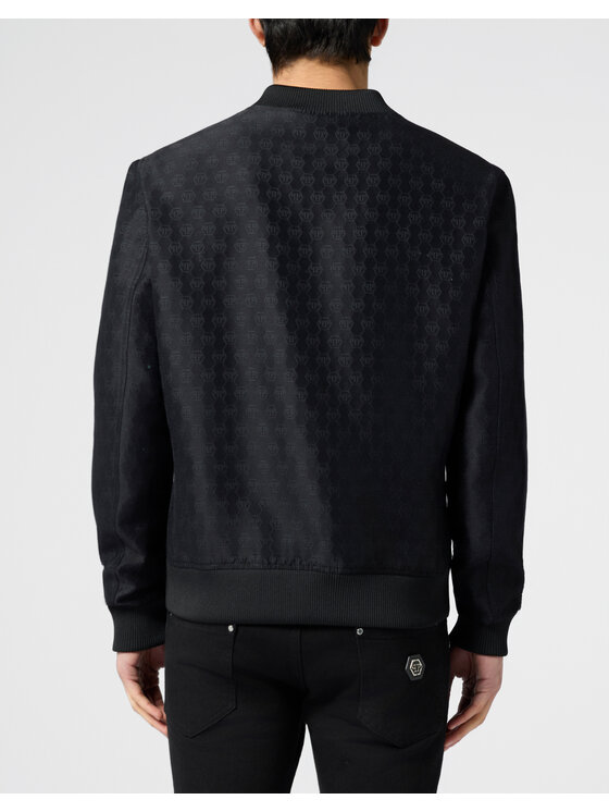 PHILIPP PLEIN PHILIPP PLEIN Kurtka bomber 30567 Czarny Regular Fit