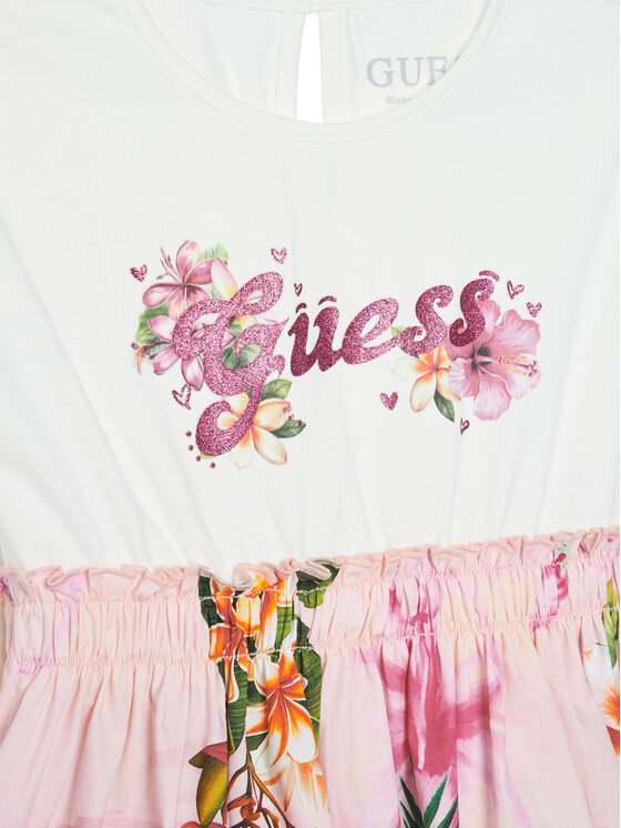 Guess Guess Sukienka codzienna K6GK05 K6YW0 Różowy Regular Fit