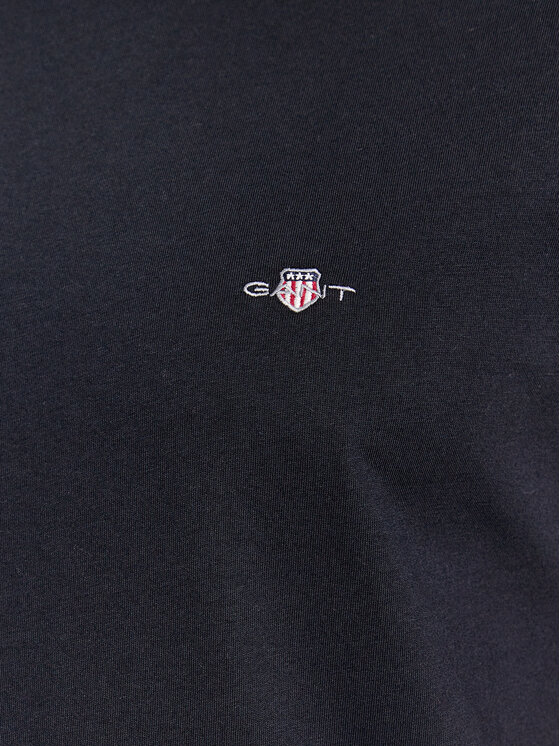 Gant Gant T-Shirt Slim Shield Ss 2003185 Czarny Slim Fit