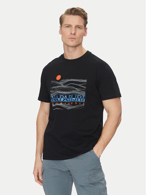 Napapijri Napapijri Tricou S-Buti NP0A4INM Negru Regular Fit