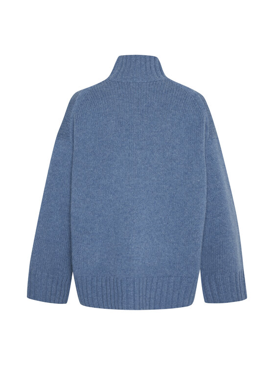 Style Republic Style Republic Golf Sweter o kroju oversize typu boxy, z mieszanki kaszmiru i wełny Niebieski Boxy Fit