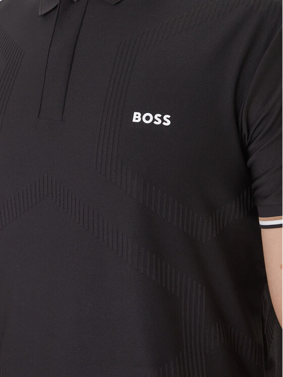 BOSS BOSS Polo Chip Hexa 50554561 Czarny Regular Fit
