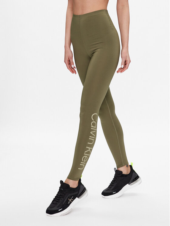 Calvin Klein Performance Leggings 00GWS3L602 Cachi Slim Fit Modivo