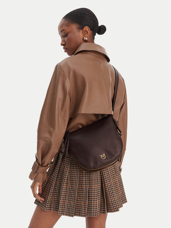 PINKO PINKO Ročna torba Hobo Zip Around Mini Ai 25-26 PLTT 105332 A0QO Bordo rdeča