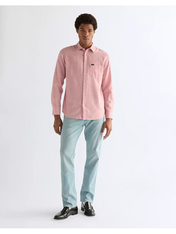 Wrangler Wrangler Koszula 1 PKT SHIRT Różowy Regular Fit