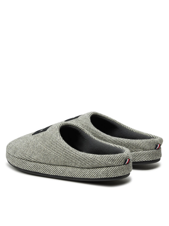 Tommy Hilfiger Tommy Hilfiger Kapcie Flag Herringbone House Shoe FM0FM05304 Szary