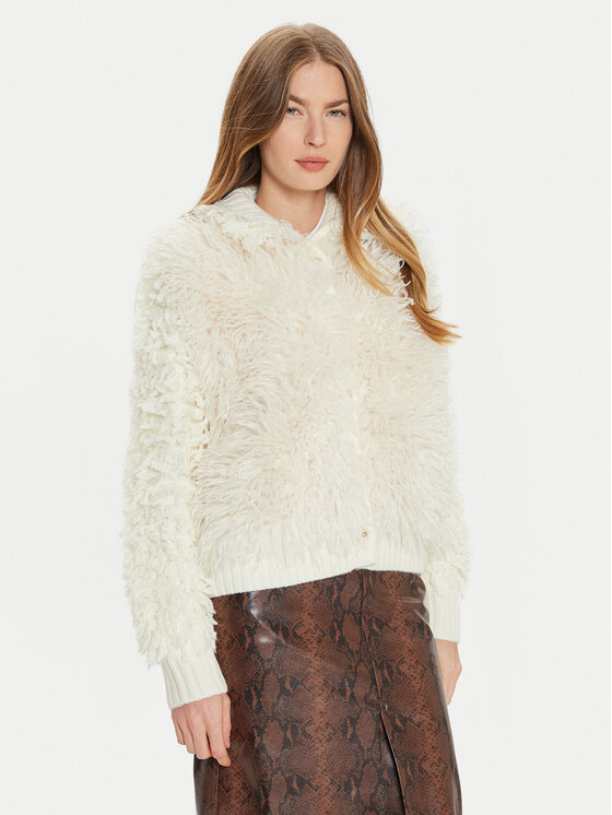 TWINSET Kožušina 242TT3250 Écru Regular Fit