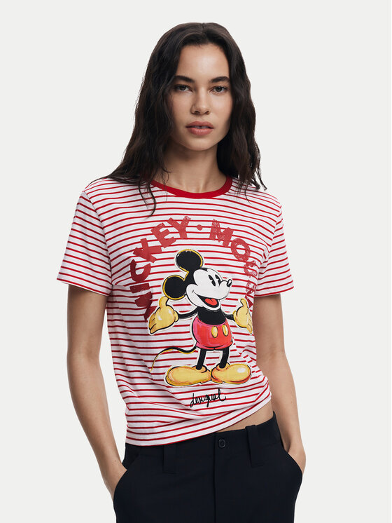 Desigual Desigual T-Shirt Mickey 25SWTKAI Červená Regular Fit