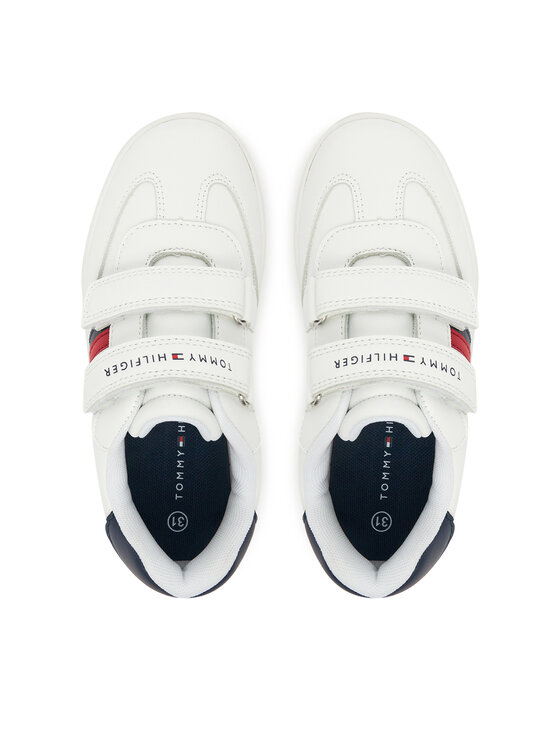 Tommy Hilfiger Tommy Hilfiger Tossud Stripes Low Cut Velcro Sneaker T1X9-33839-1355 S Valge