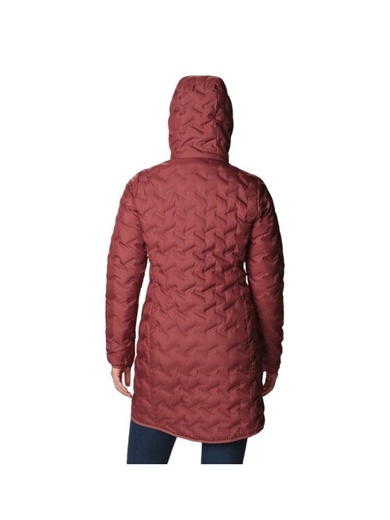 Columbia Columbia Kurtka zimowa Delta Ridge ong Down Jacket 1909254679 Bordowy Regular Fit