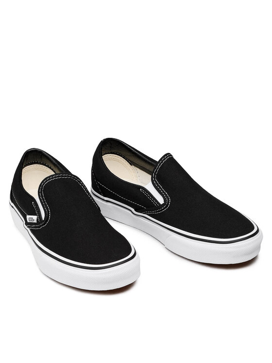 black slip on vans womens