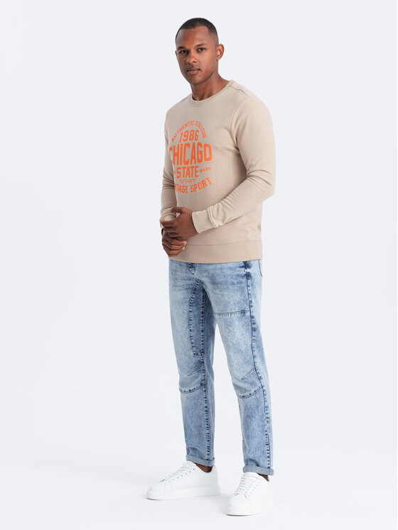 Ombre Ombre Jeansy OM-PADP-0161 Modrá Slim Fit