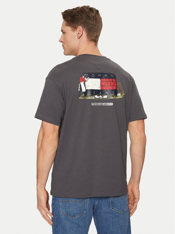 Tommy Jeans Tommy Jeans T-krekls Novelty DM0DM20351 Pelēks Relaxed Fit