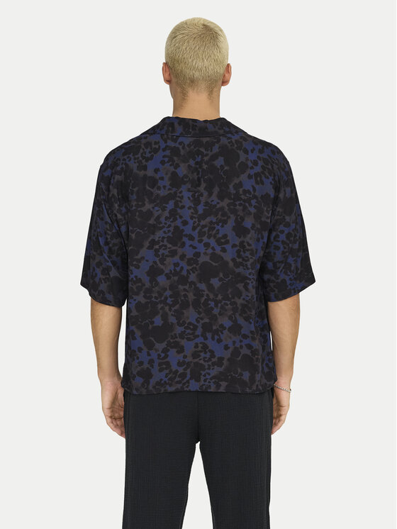 Only & Sons Only & Sons Hemd Harris 22032732 Dunkelblau Relaxed Fit