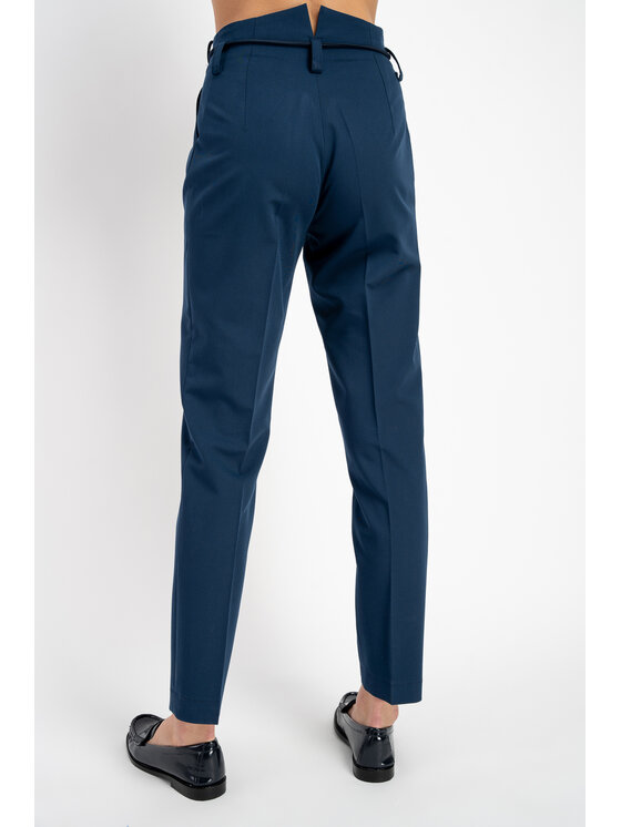 CLICK CLICK Kalhoty z materiálu 30-328 Modrá Anatomic Fit