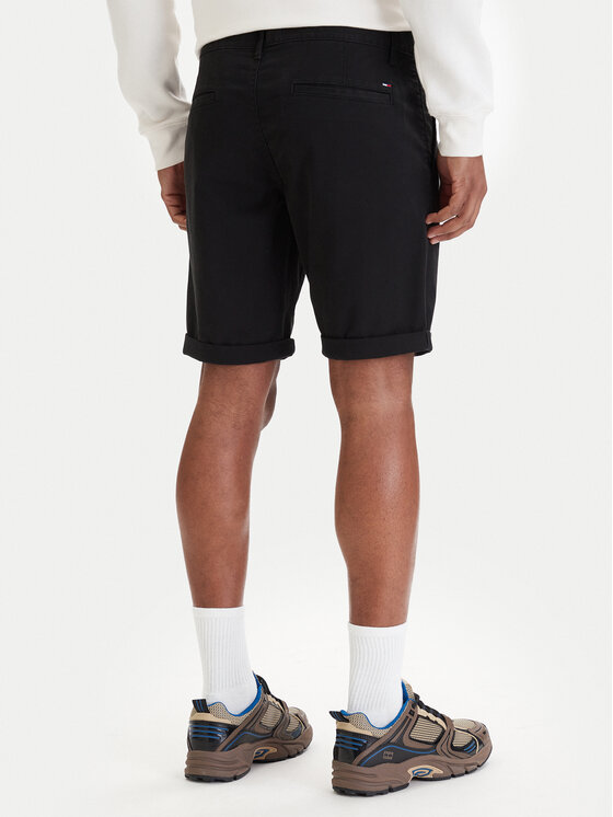 Tommy Jeans Tommy Jeans Шорти от плат Scanton DM0DM22852 Черен Slim Fit