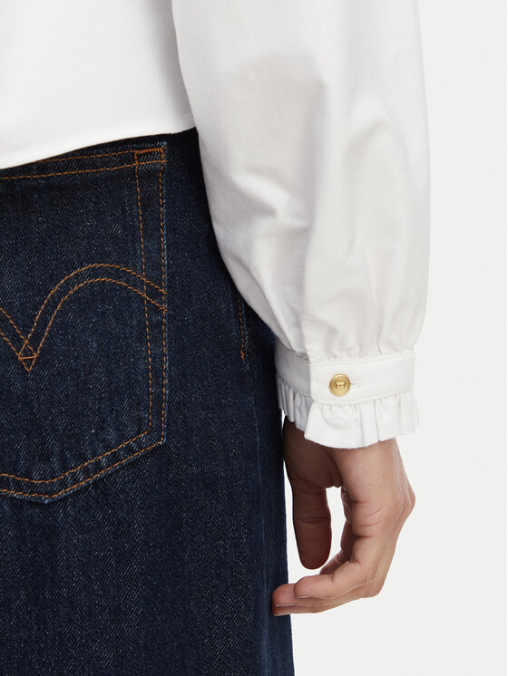 Tommy Hilfiger Tommy Hilfiger Marškiniai Oxford WW0WW48914 Balta Boxy Fit