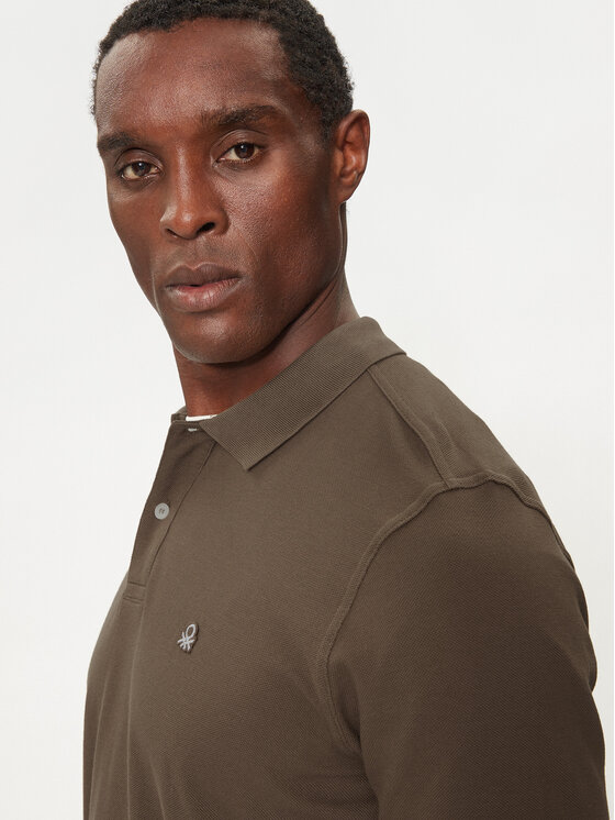 United Colors Of Benetton United Colors Of Benetton Polo 3089J3204 Brązowy Regular Fit