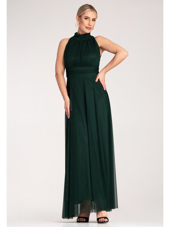 FIGL FIGL Abito da sera M1173 Verde Flared Fit